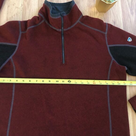 Kuhl Revel 1/4 Zip Sweater Mole/Charcoal Men's SIZE MED - Picture 5 of 11